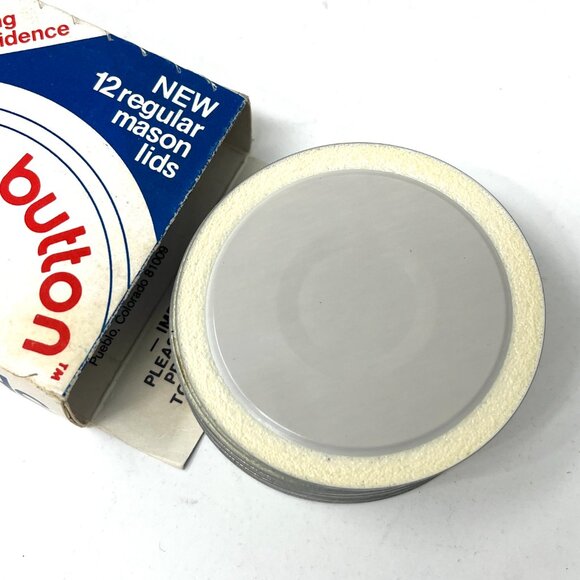 Vintage [5 Boxes of 12] Magic Button Regular Mason Canning Lids Deadstock - Picture 4 of 4